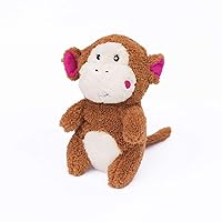 ZippyPaws - Cheeky Chumz Super Soft Squeaker Plush Dog Toy with Unique Sound - Monkey
