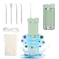 Travel Water Flosser, Mini Portable Oral Irrigator, Telescopic Water Tank, 4 Nozzles, Unique Light, IPX7 Waterproof, Cordless Water Flosser for Teeth, Gums, Braces,Dental Care for Home Travel (Green) Travel Water Flosser, Mini Portable Oral Irrigator, Telescopic Water Tank, 4 Nozzles, Unique Light, IPX7 Waterproof, Cordless Water Flosser for Teeth, Gums, Braces,Dental Care for Home Travel (Green)