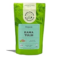 Worldwide Botanicals Organic Holy Basil Tea - Tulsi Rama - Loose Leaf Premium Herbal Tea, 100% Pure Tulsi Holy Basil, Fair Trade, Adaptogenic Tea, Kosher, 8 Ounces