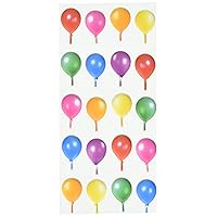 Paper House Productions STP-0039E Birthday Balloons Puffy Stickers (3-Pack)