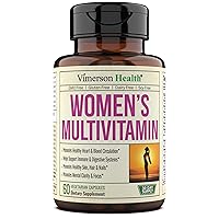Women's Multivitamin Supplement - Daily Vitamins and Minerals with Folic Acid, Chromium, Magnesium, Biotin, Zinc, Calcium and more. Includes Plant Based Propriety Blend for Immune Support. 60 Capsules