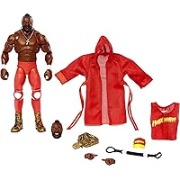 WWE Ultimate Edition Mr. T Action Figure, 6-inch Collectible with Extra Heads, Swappable Hands & WrestleMania Entrance Robe for Ages 8 Years Old & Up