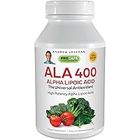 ANDREW LESSMAN Alpha Lipoic Acid ALA 400-30 Capsules – The Universal Anti-Oxidant, Ultra-High Potency, No Additives