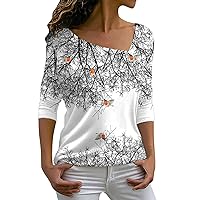Womens Tops, Womens Shirts Casual Solid Zipper Tunic Shirts Long Sleeve V-Neck Button Decorate Blouse Tees