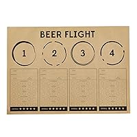 Santa Barbara Design Studio SIPS Drinkware Recyclable Brown Kraft Paper Party Placemats, 24-Count, Beer Flight