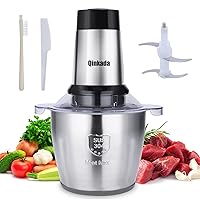 Meat Grinder, 500W Powerful Food Processors, 14Cup Stainless Steel Bowl, 3 Speed Modes 4 Bi-Level Blades for Onion, Meat, Nuts, Fruit, Garlic, Vegetable, Baby Food