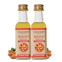 UPAKARMA Pure and 100% Natural Cold Pressed Sweet Almond Badam Rogan Oil-100 ml (pack of 2)