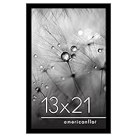 Americanflat 13x21 Poster Frame in Black - Photo Frame with Engineered Wood Frame and Polished Plexiglass Cover - Horizontal and Vertical Formats for Wall with Built-in Hanging Hardware
