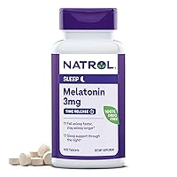 Melatonin Time Release Tablets, Helps You Fall Asleep Faster, Stay Asleep Longer, Strengthen Immune System, 100% Vegetarian, 3mg, 100 Count