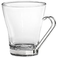 Bormioli Rocco Oslo Cappuccino Glass Cups, Clear, 8 Ounces (4 Pieces)