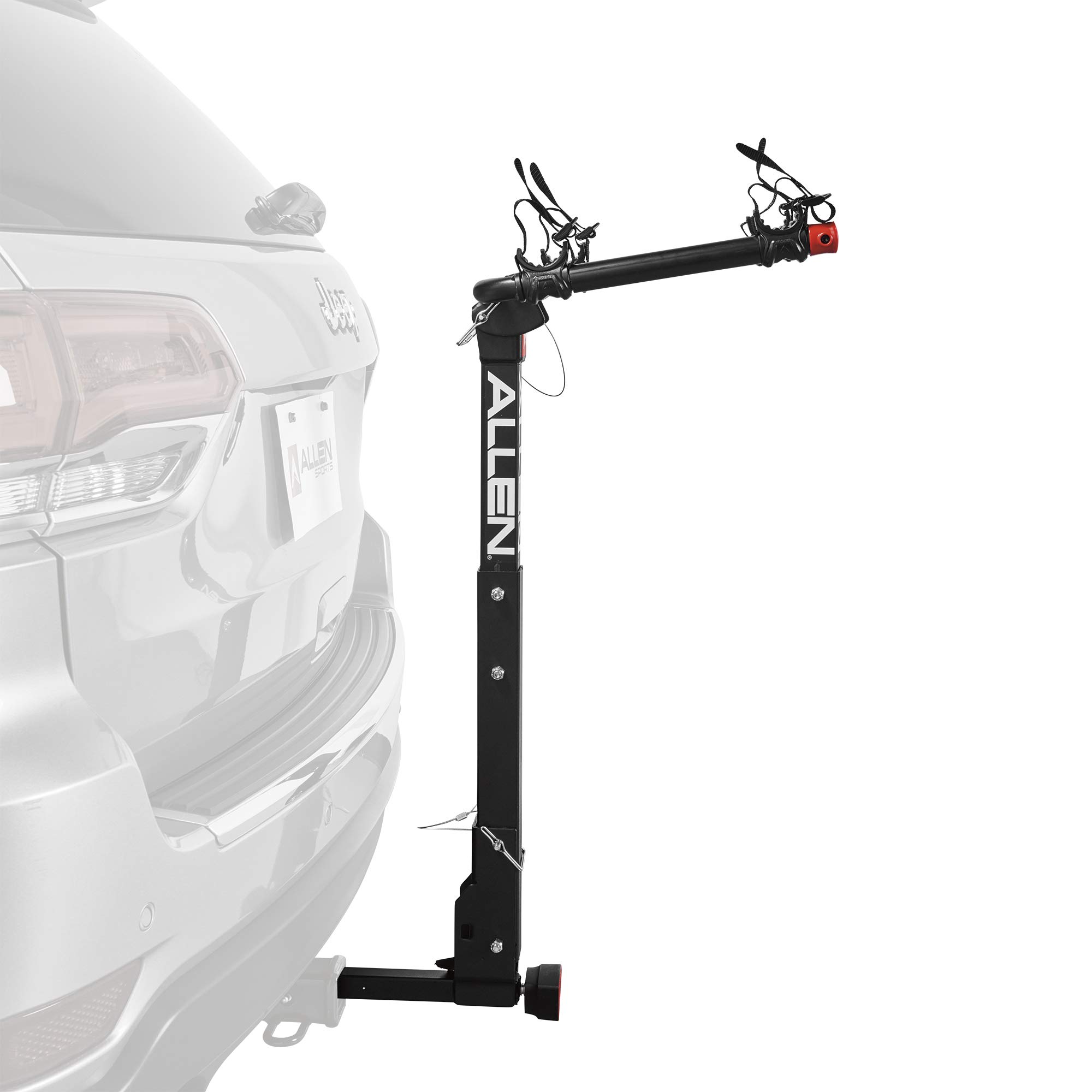 Allen Sports Deluxe Locking Quick Release 2-Bike Carrier for 2 Inch & 1 4 in. Hitch, Model 522QR , Black