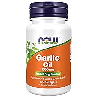 Supplements, Garlic Oil 1500 mg, Serving Size Equivalent to Whole Clove Garlic, 100 Softgels