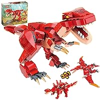 STEM 3 in1 Dinosaurs Building Kits 287PCS, Toys for Kids Age 6-10 Year Old, Educational Building Sets Best Gifts for Boy 6-10