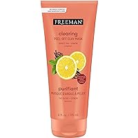 Freeman Clearing Sweet Tea & Lemon Peel-Off Clay Facial Mask, Antioxidant Rich Skincare Treatment, Protects Skin and Lightens Dark Spots, Face Mask For Combination Skin, 6 fl.oz./175 mL Tube, 1 Count