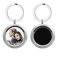 Color Photo Print Personalized Floating Locket Crystal Keychain