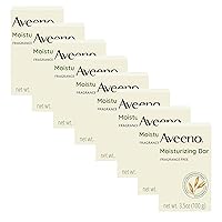 Aveeno Gentle Moisturizing Face Cleansing Bar, Daily Facial Cleanser Bar with Nourishing Oat for Dry Skin, Gently Cleanses & Soothes Skin, Non-Comedogenic & Fragrance-Free, 3.5 oz (Pack Of 8)