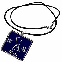 Orion star asterism and lines. Star colors, names - Necklace With Pendant (ncl_286017)