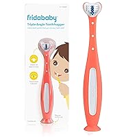 Frida Baby Triple-Angle Toothhugger Training Toddler Toothbrush | Toddler Toothbrush 2 Years and Up, Cleans All Sides at Once | Pink