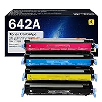 642A Toner Cartridges Compatible for HP 642A CB400A CB401A CB403A CB402A 642X Toner Cartridge Work for HP Color Laserjet CP4005 CP4005n CP4005dn Printers 642A Combo Pack