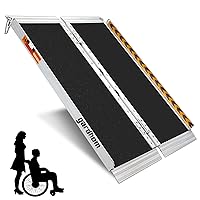 Wheelchair Ramps 4FT, gardhom 800Lbs Aluminum Portable Folding Handicap Ramp 4' for Home Threshold Doorways Steps Curb Entry Stairs 6inch Rise