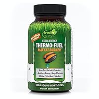Extra-Energy Thermo-Fuel Max Fat Burner - 100 Liquid Soft-Gels - Fuel Thermogenesis & Boost Energy Production - with Green Tea, L-Carnitine & Garcinia - 33 Servings