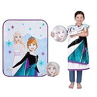 Disney Frozen 2 Kids Bedding Super Soft Plush Decorative Pillow and Throw 2 Piece Set, 40 in x 50 in, 