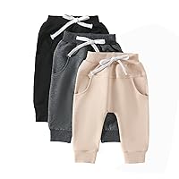Baby Pants Toddler Infant Newborn Baby Boy Girl Sweatpants Long Joggers Pants Unisex Boy 's Clothing 3 Pack