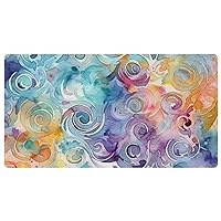 Watercolor Mysterious Swirl Kitchen Mats and Rugs Absorbent Kitchen Runner Rug for in Front of Sink Kitchen Floor Mats Comfort Standing Desk Mat Pads
