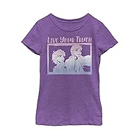 Fifth Sun Frozen 2 Live Your Truth Girl's Heather Crew Tee