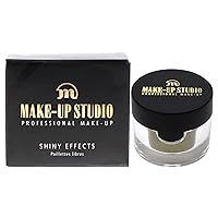 Make-Up Studio Amsterdam Shiny Effects Eyeshadow - High-Gloss Adds A Spectacular Accent - Dazzling Shine - Loose Powder - Apply Directly Onto The Skin Or Over Matte Eyeshadows - Light Olive - 0.14 Oz