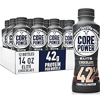 Core Power Fairlife Elite 42g High Protein Milk Shakes For kosher diet, Ready to Drink for Workout Recovery, Chocolate, 14 Fl Oz (Pack of 12)