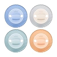 NUK Comfy Duet 100% Silicone Soother 2-in-1 BPA Free Pacifier and Teether, Unisex