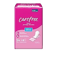 Contact Lens Solution, Multi-Purpose Solution for Soft Contact Lenses (Pack of 2) + Carefree Panty Liners, Regular Liners, Unscented (54 Count)