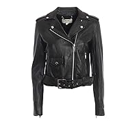 Michael Michael Kors Women's Black Leather Moto Jacket (XS)
