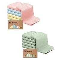 KeaBabies 6-Pack Baby Washcloths - Soft Viscose Derived from Bamboo Washcloth, Baby Wash Cloths, Baby Wash Cloth for Newborn, Kids, Bath Baby Towels, Face Towel, Face Cloths for Washing Face