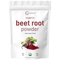 Organic Beet Root Powder, 4 Pounds | Cold Pressed, Water Soluble, High Concentrated Raw Beet Supplement | Superfood Drink Mix | Non-GMO, Vegan Friendly, Plant Based