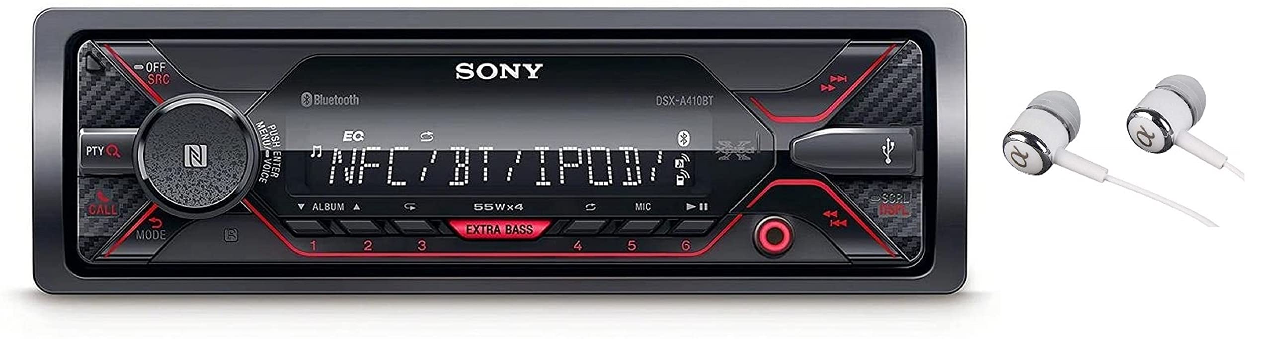 Mua Sony DSX-A410BT Single Din Bluetooth Front USB AUX Car Stereo Digital  Media Receiver Bundled with Earbuds (No CD Player) trên Amazon Mỹ chính  hãng 2023 | Giaonhan247