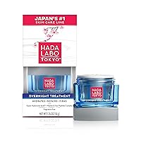 Anti-Aging Overnight Treatment, Hyaluronic Acid Night Cream for Intense Hydration, Skin Renewal with Collagen, Japanese Honeysuckle, Soy Peptides, Moisturizing Face Cream, 1.76 oz