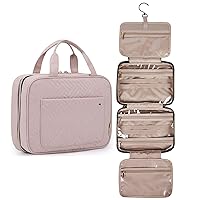 BAGSMART Toiletry Bag Travel Bag with Hanging Hook, Water-resistant Makeup Cosmetic Bag Travel Organizer for Accessories, Shampoo, Full-size Container, Toiletries