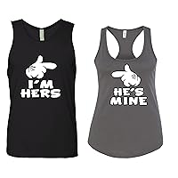 He is Mine and She is Mine Tank Tops - Matching Couples Shirt - His and Hers Set - Couples Outfit