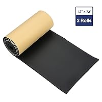 2 Pack Self-Adhesive Sound Insulation Acoustic Foam, Sound Proof Padding, Fire/Water Resistant Acoustic Treatment Foam, 0.4’’ x 12’’ x72’’, 11.6 sqft