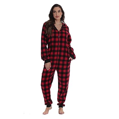 #followme Matching Adult Onesie for Family, Couples, Dog and Owner Buffalo Plaid
