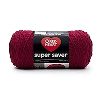 RED HEART Burgundy Super Saver Yarn, Single