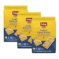 Table Crackers - Certified Gluten Free - No GMO's, Lactose, or Wheat - (7.4 oz) 3 Pack