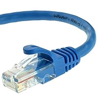 Mediabridge Cat5e Ethernet Patch Cable (25 Feet) - RJ45 Computer Networking Cord - Blue