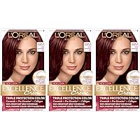 Excellence Creme Permanent Hair Color, 4M Dark Mahogany Red (Pack of 3)