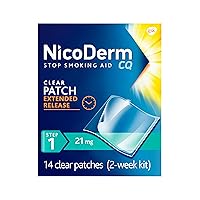 NicoDerm CQ Step 1 Nicotine Patches to Quit Smoking, 21 mg, Stop Smoking Aid, 14 Count