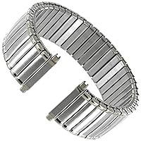 20-24mm Hadley-Roma Stainless Steel Mens Expansion Watch Band Long MB7766W