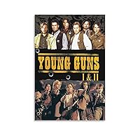 Classic Movies Young Guns Movie Poster Bedroom Living Room Decoration Canvas Wall Art Prints for Wall Decor Room Decor Bedroom Decor Gifts 12x18inch(30x45cm) Unframe-Style