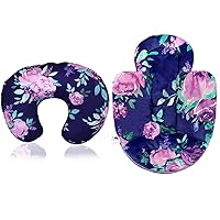 TANOFAR Nursing Pillow Cover & Infant Insert, Head and Body SupportCompatible with 4Moms MamaRoo and RockaRoo Swing, Purple Flowers